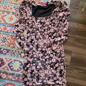 Betsey Johnson Floral Velvet Dress